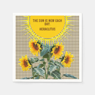 Zonnebloempapier Party servetten