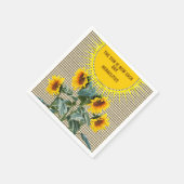 Zonnebloempapier Party servetten (Hoek)