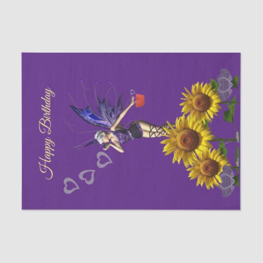 Zonnebloempapier Tissuepapier (Voorkant)