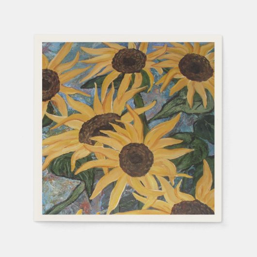 Zonnebloempapierluiers Servetten (Voorkant)