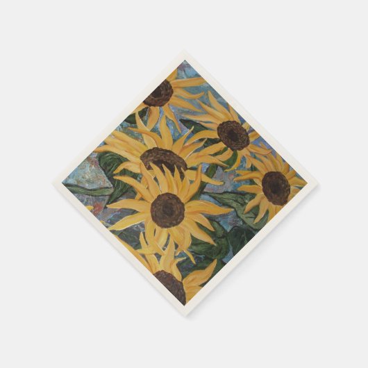 Zonnebloempapierluiers Servetten (Hoek)