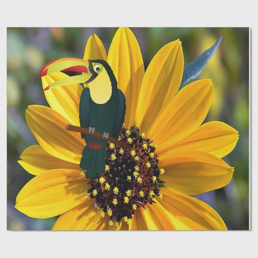 Zonnebloemparelmatte ompakken papier (Vlak)