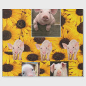 Zonnebloemparepapier Cadeaupapier (Vlak)