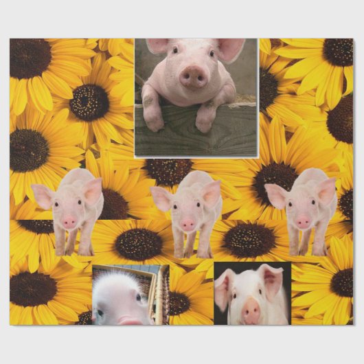 Zonnebloemparepapier Cadeaupapier (Vlak)