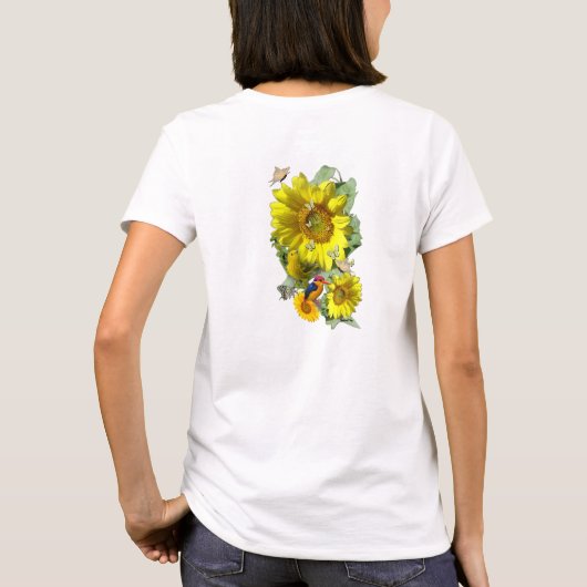 Zonnebloempartij T-shirt (Achterkant)