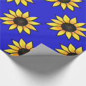 Zonnebloempatroon 3 cadeaupapier (Hoek)