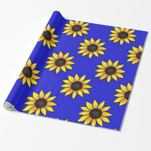 Zonnebloempatroon 3 cadeaupapier