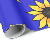 Zonnebloempatroon 3 cadeaupapier (Rol Hoek)