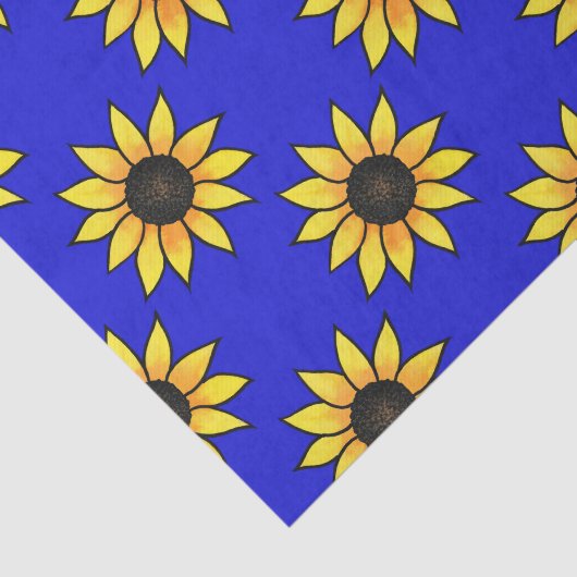 Zonnebloempatroon 3 tissuepapier (Detail)