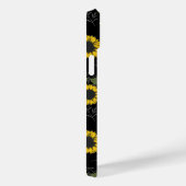 Zonnebloempatroon A01.b Black BG Case-Mate iPhone Case (Achterkant / Rechts)