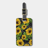 zonnebloempatroon bagagelabel (Voorkant verticaal)