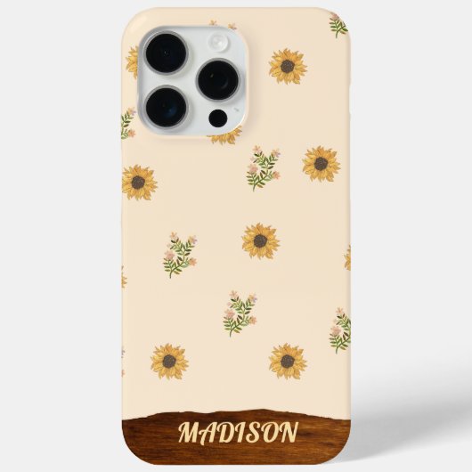 Zonnebloempatroon Case-Mate iPhone Case (Achterkant)