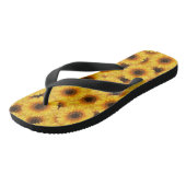 Zonnebloempatroon, gele schoonheid teenslippers (Schuin)