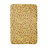 Zonnebloempatroon, goud, geel en bruin badmat (Voorkant Verticaal)