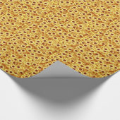 Zonnebloempatroon - goud, geel en bruin cadeaupapier (Hoek)