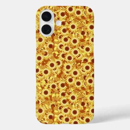Zonnebloempatroon - goud, geel en bruin Case-Mate iPhone case (Achterkant)