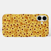 Zonnebloempatroon - goud, geel en bruin Case-Mate iPhone case (Achterkant (horizontaal))