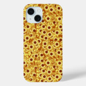 Zonnebloempatroon - goud, geel en bruin Case-Mate iPhone case (Achterkant)