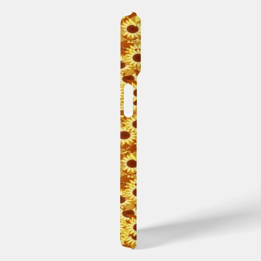 Zonnebloempatroon - goud, geel en bruin Case-Mate iPhone case (Achterkant / Rechts)