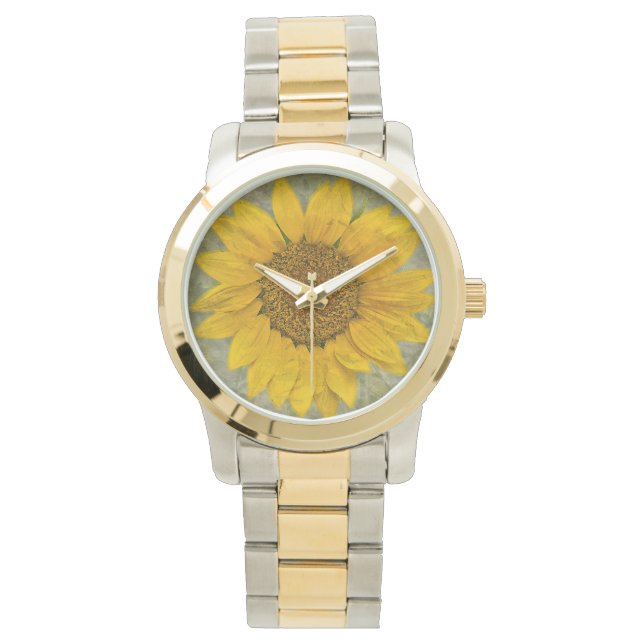  Zonnebloempatroon Horloge (Voorkant)