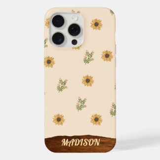Zonnebloempatroon iPhone 15 pro max case