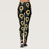 Zonnebloempatroon Leggings (Achterkant)