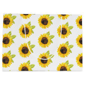 Zonnebloempatroon met handgeschilde Waterverf Groot Cadeauzakje (Achterkant)