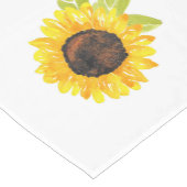 Zonnebloempatroon met handgeschilde Waterverf Korte Tafelloper (Hoek)