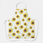 Zonnebloempatroon met handgeschilde Waterverf Schort (Voorkant)