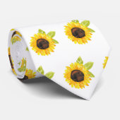 Zonnebloempatroon met handgeschilde Waterverf Stropdas (Opgerold)