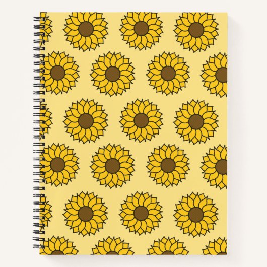 Zonnebloempatroon Notitieboek (Voorkant)
