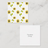 Zonnebloempatroon Notitiekaartje (Voorkant / Achterkant)