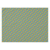 Zonnebloempatroon op Blauw Groen Tafelkleed (Voorkant (Horizontaal))