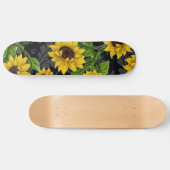 zonnebloempatroon persoonlijk skateboard (Horizontaal)