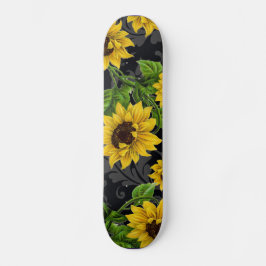 zonnebloempatroon persoonlijk skateboard