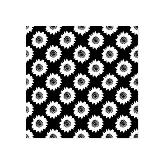 Zonnebloempatroon Rubber stempel (Afrduk)