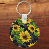  zonnebloempatroon sleutelhanger (Voorkant)