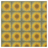 zonnebloempatroon stof (Swatch)