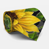  zonnebloempatroon stropdas (Opgerold)