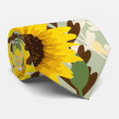Zonnebloempatroon Stropdas (Opgerold)