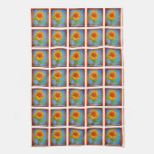 Zonnebloempatroon Theedoek (Verticaal)