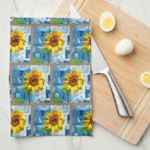 Zonnebloempatroon Theedoek (Quarter Fold)