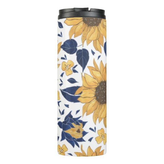 Zonnebloempatroon Thermosbeker (Achterkant)