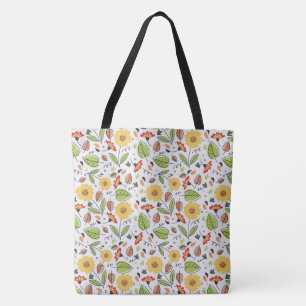 Zonnebloempatroon Tote Bag