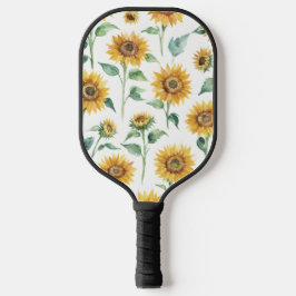Zonnebloempatroon Waterverf Pickleball Paddle
