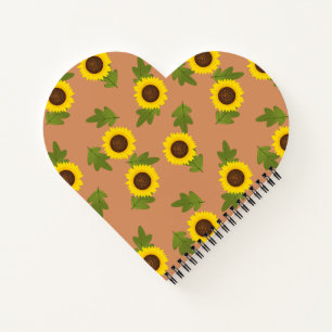 Zonnebloempatroonontwerp – CuteSpiral Notitieboek