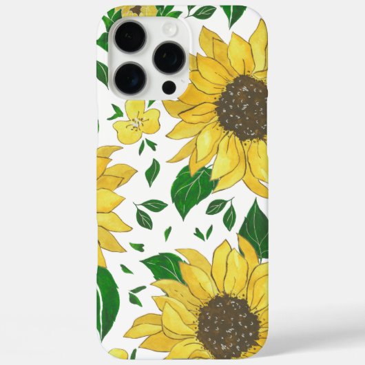 Zonnebloempatroonontwerp Helder & Opgewekt Bloemm Case-Mate iPhone Case (Achterkant)