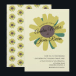 Zonnebloempauze Gele Rustic Weddenschap Kaart<br><div class="desc">Weddenschap met eenvoudige zonnebloemen</div>