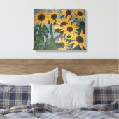 Zonnebloempdoek Canvas Afdruk (Insitu (Slaapkamer))