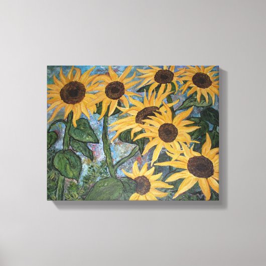 Zonnebloempdoek Canvas Afdruk (Voorkant)
